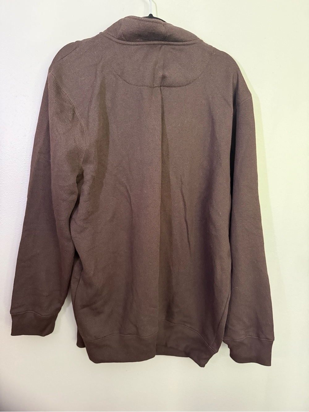 Sonoma Men's Chocolate Brown Half-Zip Pullover Sweater - Picture 3 of 4